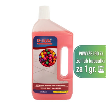 D-LUX Podłogi bez smug Guma balonowa - Płyn do mycia podłóg 1L