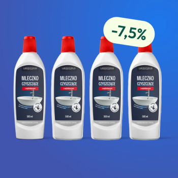 D-LUX - Mleczko Czyszczące Z Wybielaczem 500 Ml - Zestaw 4 butelek z rabatem i Darmową Wysyłką