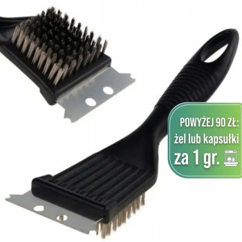 Szczotka ze skrobakiem do czyszczenia grilla i rusztów 1szt