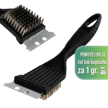 Szczotka ze skrobakiem do czyszczenia grilla i rusztów 1szt