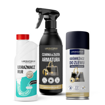 Zestaw Czarna Armatura + Zestaw Pachnący Zlew