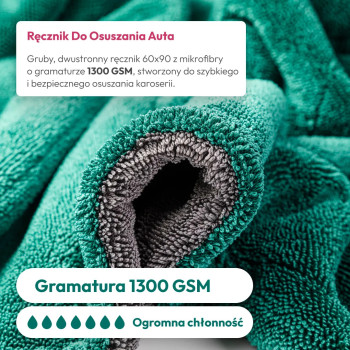 Ręcznik Do Osuszania Auta 60x90 1300gsm 1szt