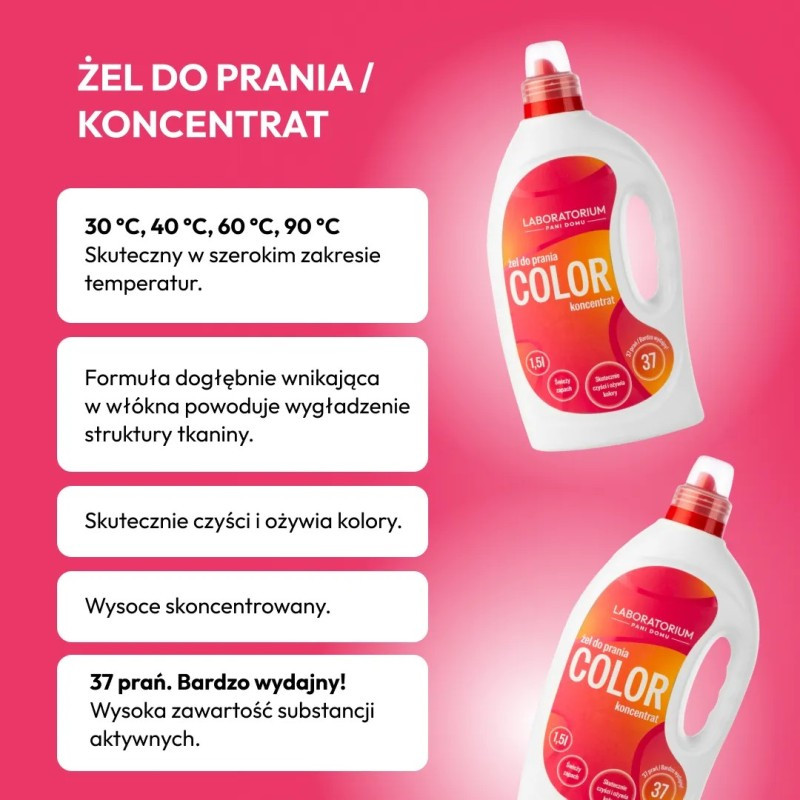 Laboratorium Pani Domu Żel do prania COLOR 1,5L (37 prań) 